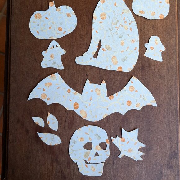 Hand Cut Halloween Autumn Pumpkin Patch Themed Peel and Stick Decals - Picture 2 of 4